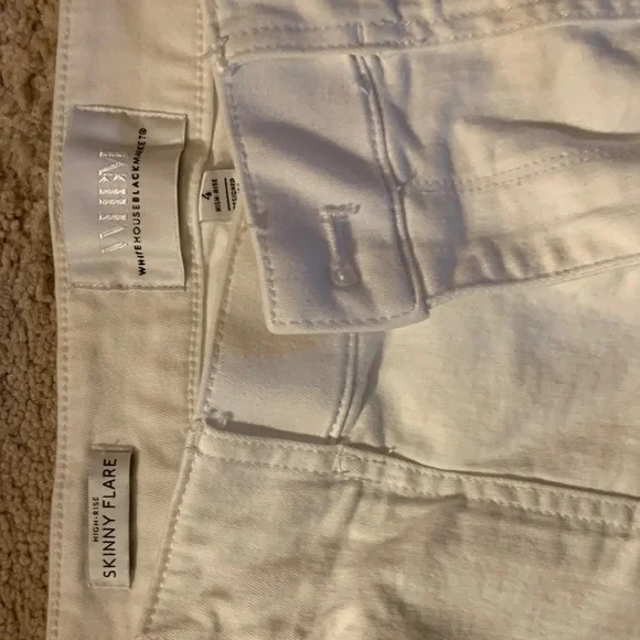 White House Black Market Cream Flare Pants - Picture 3 of 4